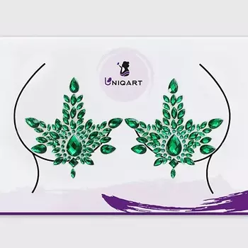 UNIQART Кристаллы для грудей "Лепестки любви"