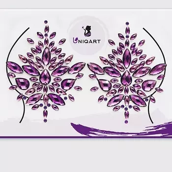 UNIQART Стразы для грудей Ночь нежна