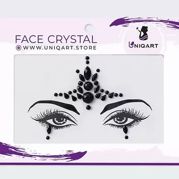 UNIQART Кристаллы для лица "Загадочная незнакомка"