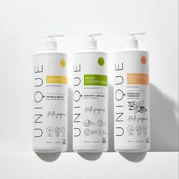 UNIQUEPRO Набор Шампунь для волос + Бальзам для волос + Гель для душа