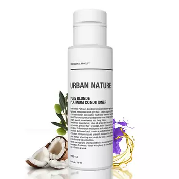 URBAN NATURE Кондиционер тонирующий для светлых волос PURE BLONDE PLATINUM