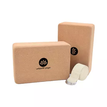 URBANFIT Набор блоков для йоги с тренировочным ремнем