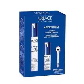 URIAGE Набор средств для ухода дневной крем и крем для контура глаз Эйдж Протект