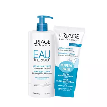 URIAGE Набор Uriage Молочко увлажняющее для тела + Крем пенящий увлажняющий