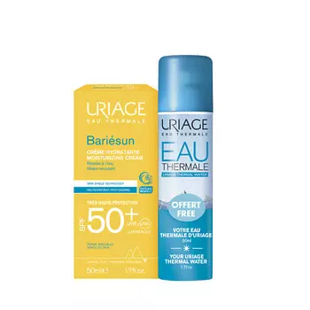 URIAGE Uriage Набор Барьесан SPF 50+ Увлажняющий крем + Термальная Вода Урьяж
