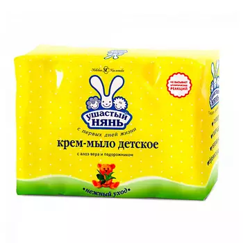 УШАСТЫЙ НЯНЬ Крем-мыло Алоэ и Подорожник 400.0