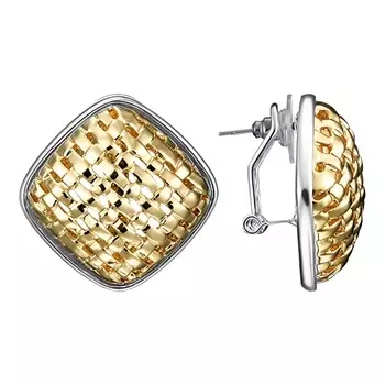 UVI JEWELLERY Фактурные двухцветные серьги