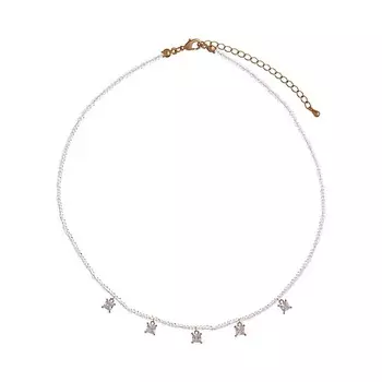 UVI JEWELLERY Колье из прозрачных кристаллов с подвесками