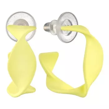 UVI JEWELLERY Серьги с эмалью бежевого цвета