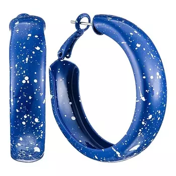 UVI JEWELLERY Серьги с эмалью черного цвета