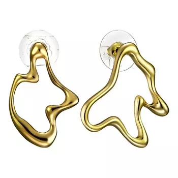 UVI JEWELLERY Серебристые серьги изогнутой формы