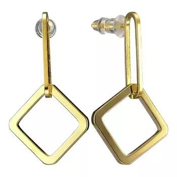 UVI JEWELLERY Серебристые серьги Квадраты