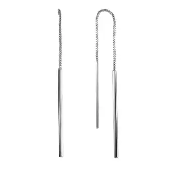 UVI JEWELLERY Серебристые серьги протяжки