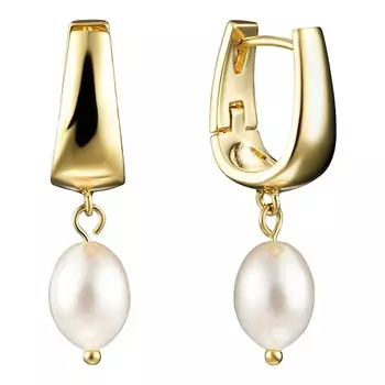 UVI JEWELLERY Серебристые серьги с культивированным жемчугом