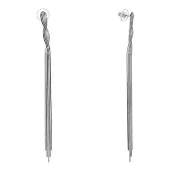UVI JEWELLERY Серебристые серьги в виде изящных цепочек