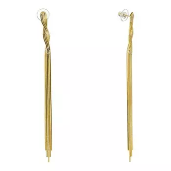 UVI JEWELLERY Серебристые серьги в виде изящных цепочек