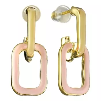 UVI JEWELLERY Золотистые серьги с эмалью белого и голубого цвета