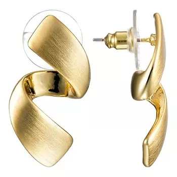UVI JEWELLERY Золотистые серьги с матированием