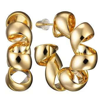 UVI JEWELLERY Золотистые серьги в виде спирали