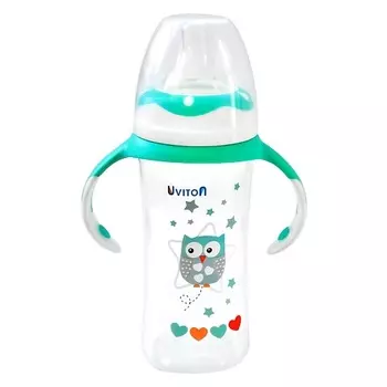 UVITON Бутылочка с широким горлышком 270 мл с ручками