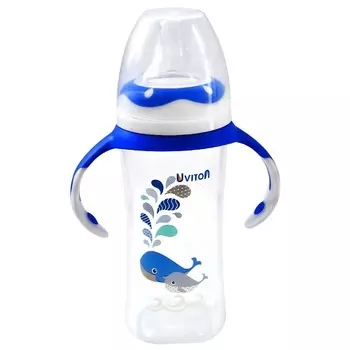 UVITON Бутылочка с широким горлышком 270 мл с ручками