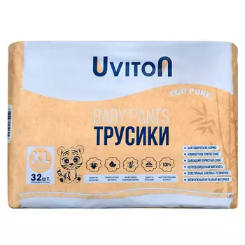 UVITON Подгузники-трусики детские, размер: XL 32.0