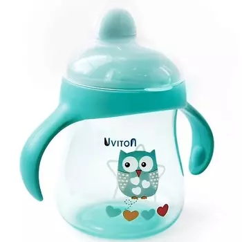 UVITON Поильник- непроливайка с ручками и твердым носиком