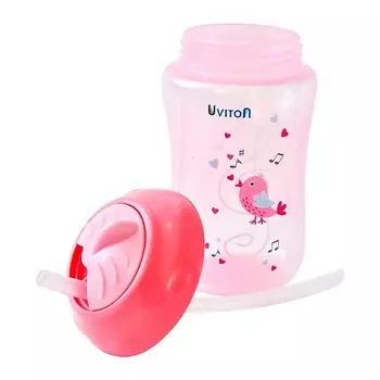 UVITON Поильник-непроливайка "Sport" с трубочкой