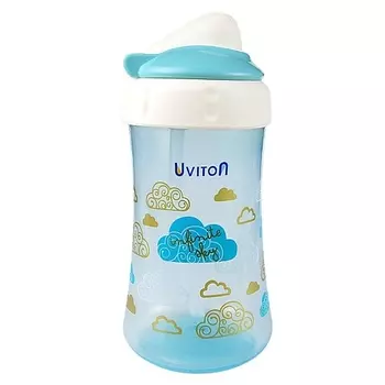 UVITON Поильник с трубочкой и крышечкой