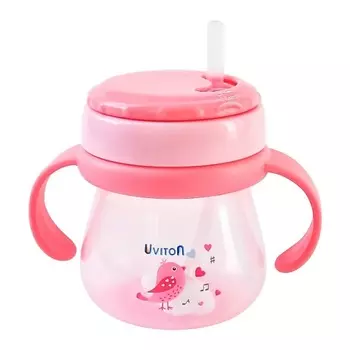 UVITON Поильник с трубочкой и ручками