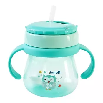 UVITON Поильник с трубочкой и ручками