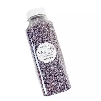 V&U COSMETICS Морская соль для ванн с шиммером Лаванда