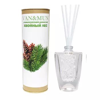 VAN&MUN Ароматический диффузор Хвойный лес с палочками для дома и офиса 45.0
