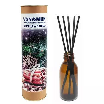 VAN&MUN Ароматический диффузор Корица и ваниль с палочками 90.0