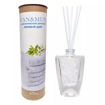 VAN&MUN Ароматический диффузор Уютный дом с палочками для дома и офиса 45.0
