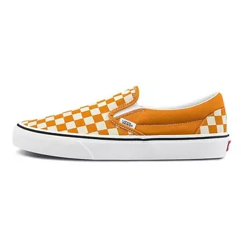 VANS Кроссовки Checkerboard Classic Slip On Sneakers Yellow/White