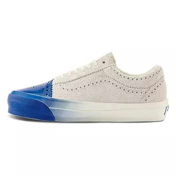 VANS Кроссовки Old Skool Anti-Slip Wear-Resistant Low-Top Skateboard Shoes White Blue