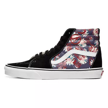 VANS Кроссовки SK8 HI Flowers Graffiti Black Blue Red
