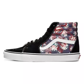 VANS Кроссовки SK8 HI Flowers Graffiti Black Blue Red