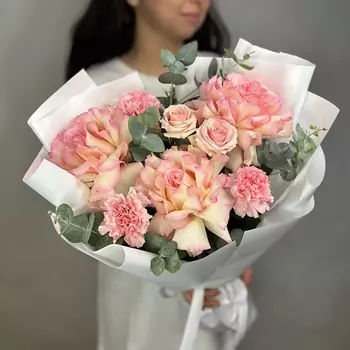 ВАУ, БУКЕТ! Французские розы и кустовые розы в букете