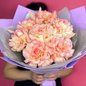 ВАУ, БУКЕТ! Французские розы с лагурусом