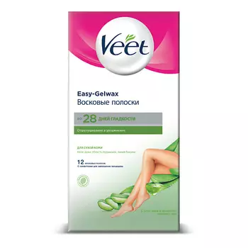 VEET Полоски восковые для депиляции для сухой кожи