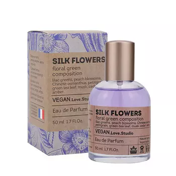 VEGAN.LOVE.STUDIO Парфюмерная вода женская Silk Flowers зеленая сирень петитгрейн белый кедр 50.0