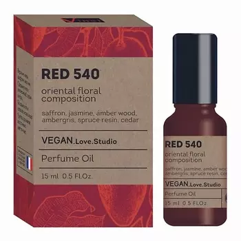 VEGAN.LOVE.STUDIO Парфюмерное масло для тела Red 540 шафран жасмин амбра кедр 15.0