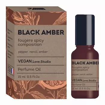VEGAN.LOVE.STUDIO Парфюмерное масло для тела Black Amber перец амбра нероли 15.0