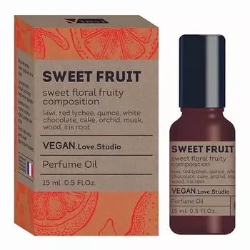 VEGAN.LOVE.STUDIO Парфюмерное масло для тела Sweet Fruit личи белый шоколад пирожное белый кедр 15.0
