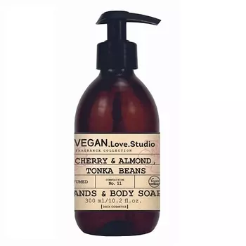 VEGAN.LOVE.STUDIO Жидкое мыло для рук вишня, миндаль, бобы тонка 300.0