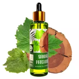 VEGAN VILLAGE Массажное масло для чувственного массажа с Сандалом и Пачули 50