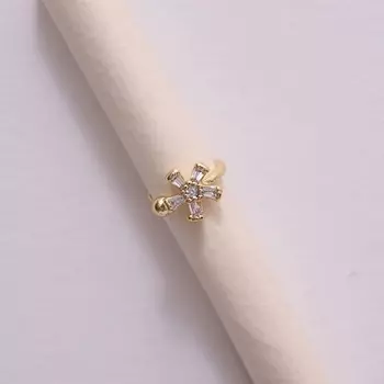 VELTOM Кафф цветочек со стразами