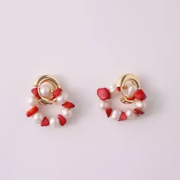 VELTOM Серьги с голубыми минералами